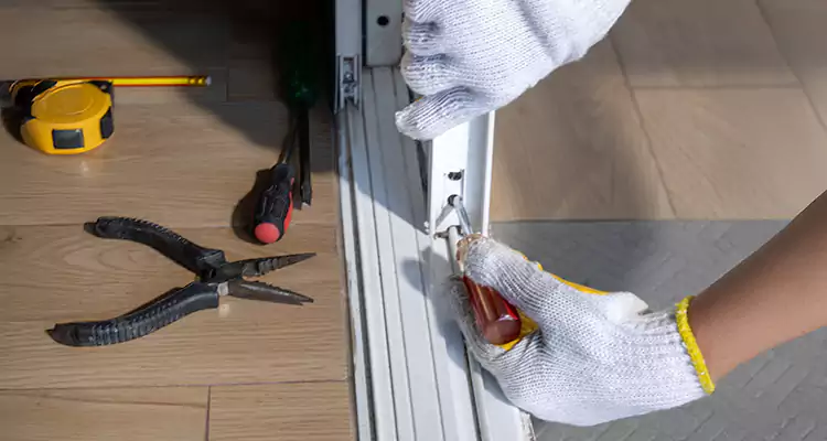 Backyard Sliding Door Track Repair in Pinewood, FL